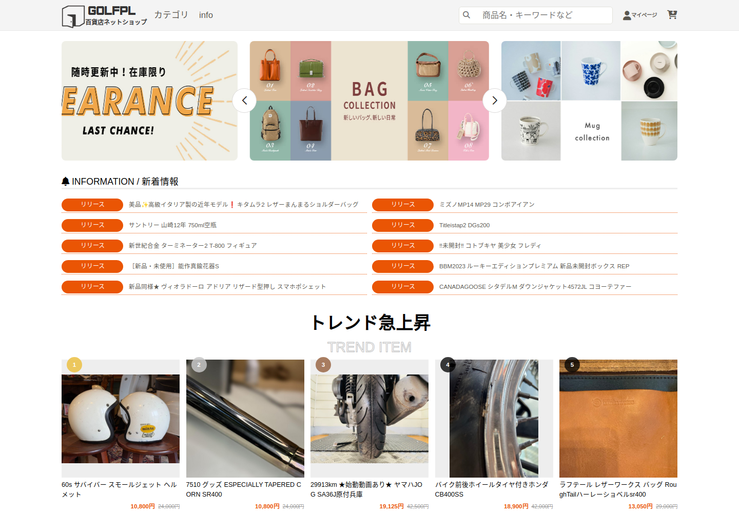 golfplus.bidekaas.shop の確認時スクリーンショット