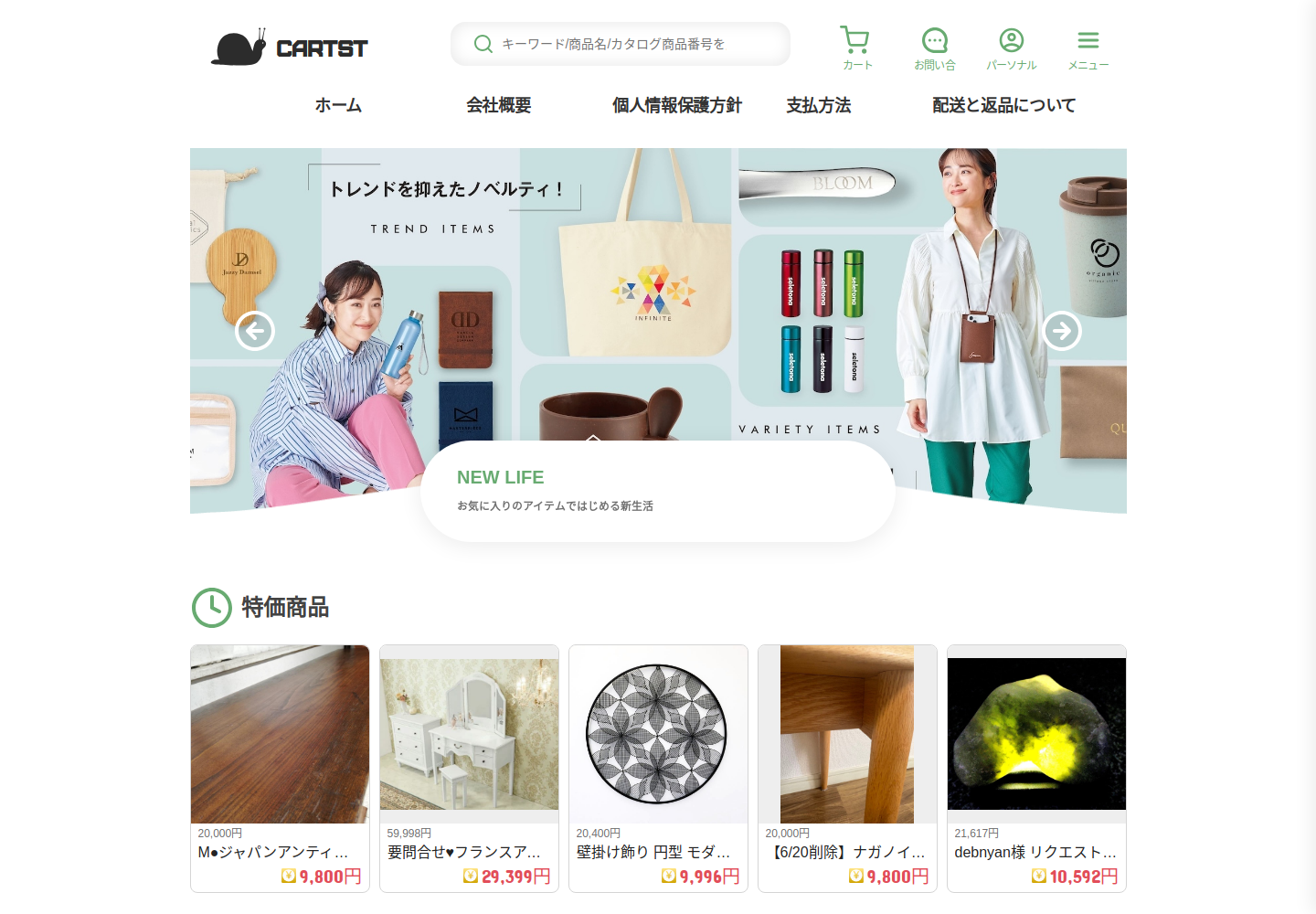 cartstar.admpruta.shop の確認時スクリーンショット