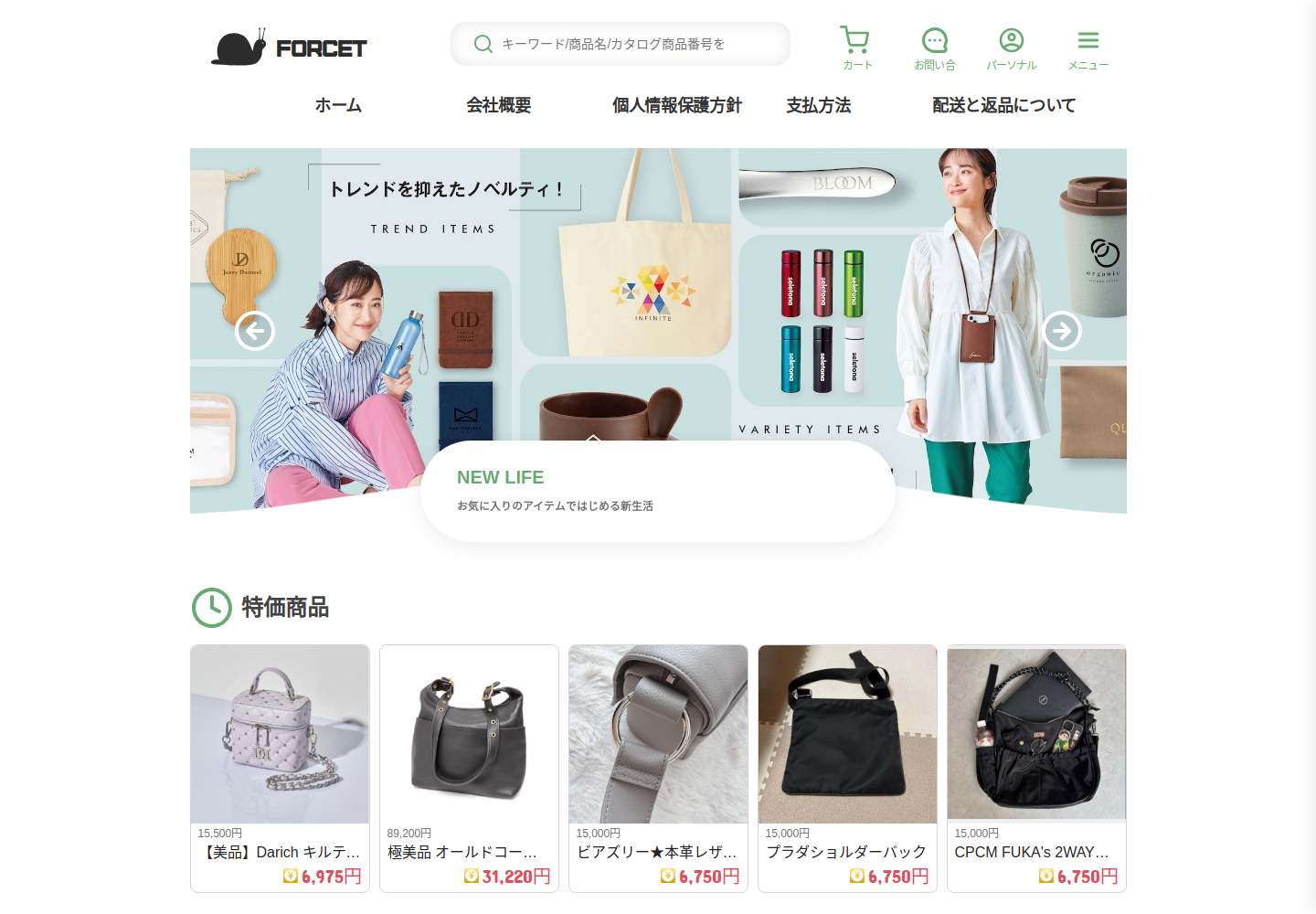 forcetech.acluboud.shop の確認時スクリーンショット